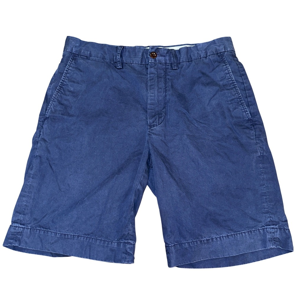 Polo Ralph Lauren Mens Navy Blue Chino Shorts Size‎ 30 Flat Front Cotton Twill